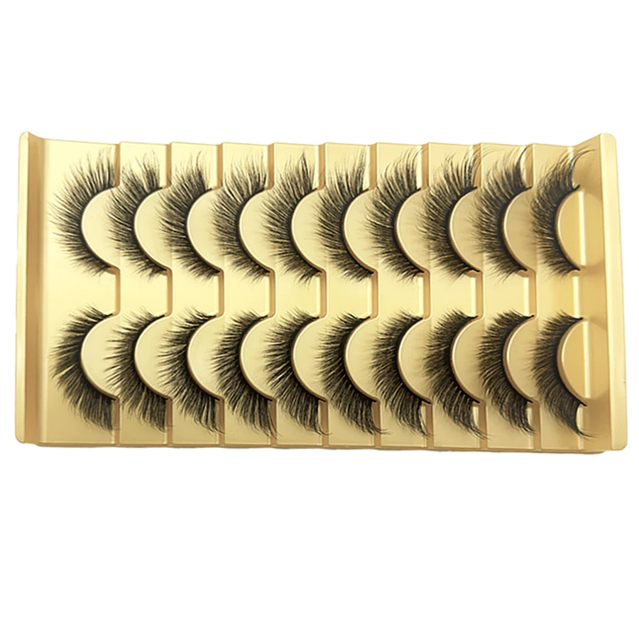 10 أزواج من الرموش الصناعية الكاملة ثلاثية الأبعاد من مانجو آي - تعزيز مكياج العين مع رموش صناعية ممدودة في نهاية العين #3