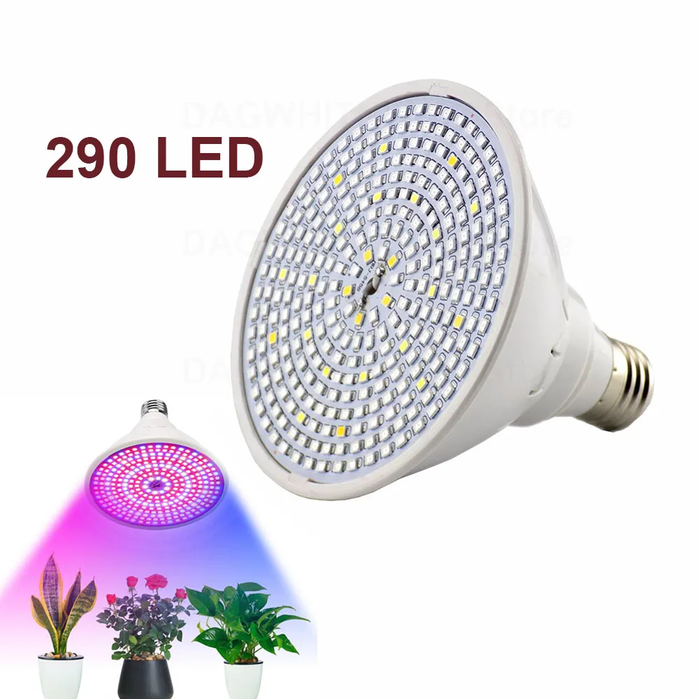 290 led cresce a luz e27 lâmpada espectro completo sala interior planta crescente lâmpada hidropônica para flor plantas vegetais iluminação u26