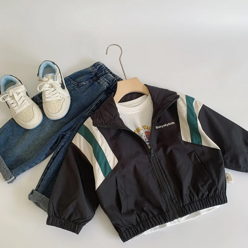 1-10Y Boys Girls Baseball Uniform Zipper Jacket Coat for Children's Clothing Baby Teens Kids Fashion Waterproof Tops Outwear - view 4