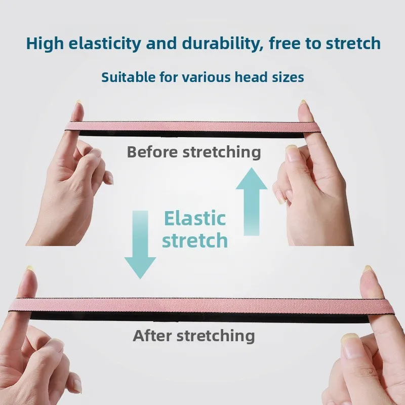 Anti-slip Sweat Absorbing Sports Headband Elastic Breathable Workout Hair Band for Running Yoga Fitness