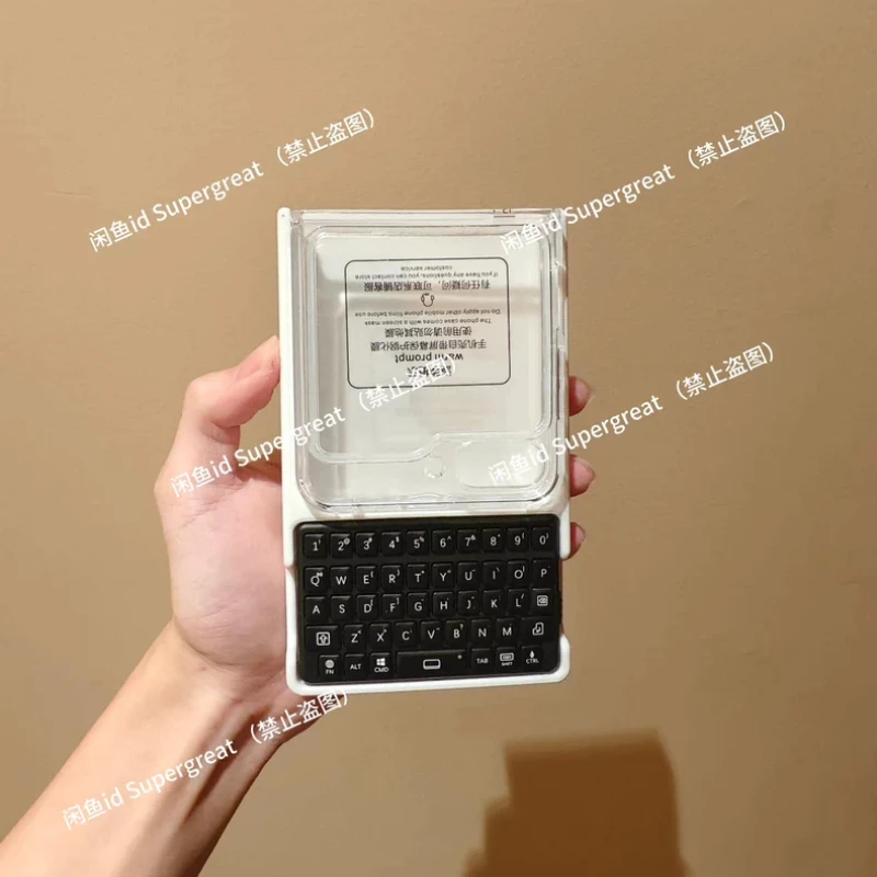 EXknight Bluetooth Mobile Phone Keyboard Custom Original Handmade Portable Folding Screen Phone Case for Multiple Models Gift