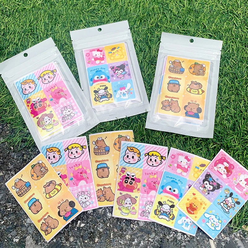 36Pcs Sanrio Kuromi My Melody Anti-Mosquito Stickers Cartoon Plant Essential Oil Stickers Anti Mosquito Essential Oil Patch