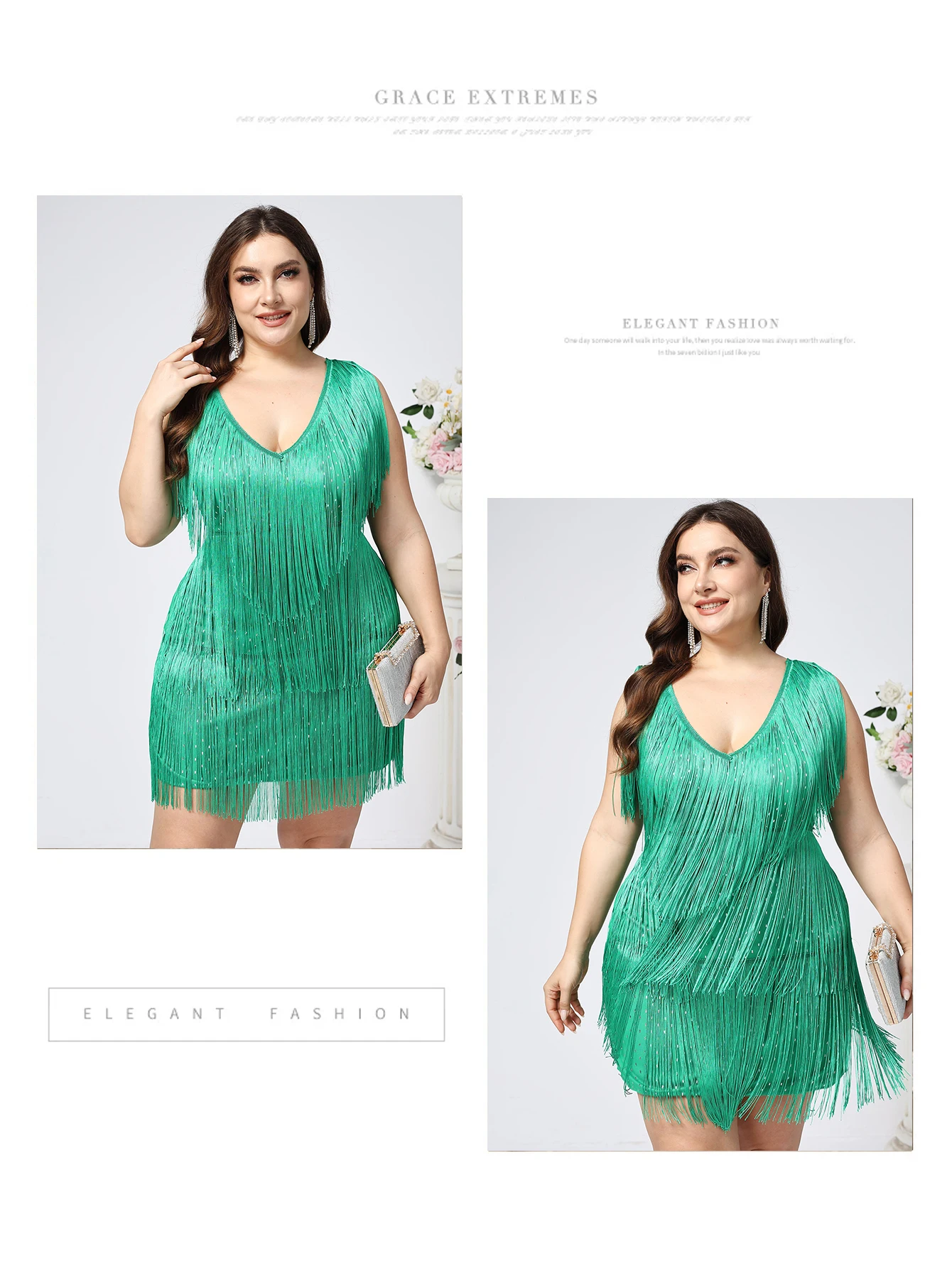 Minivestido Sexy de talla grande con borlas y lentejuelas y plumas para mujer, vestido cosido con tirantes finos, vestido elegante para discoteca de noche para mujer