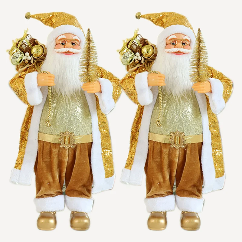 

45cm Big Santa Claus Doll Christmas Tree Decorations for Home Wedding Party Supplies Children New Year Xmas Gift Navidad 2022