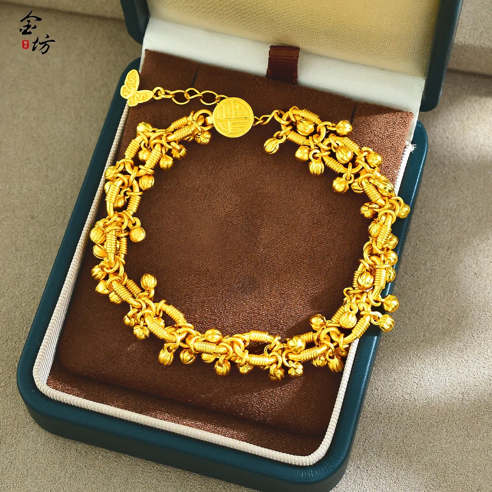

Gold Shop Same Style 9999 24K Real Gold Women's Gold Bracelet Exotic Style Sexy Party Beautiful Luxury Jewelry