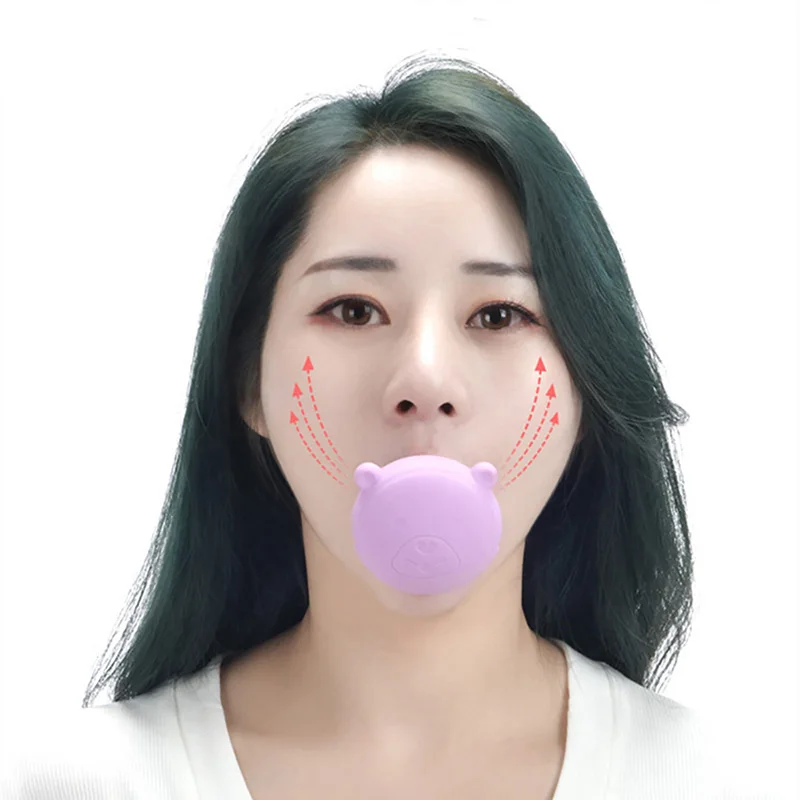 

New Face Slimming Tool Face Lift Skin Firming V Shape Exerciser Instrument Cute Portable Anti Wrinkle Mouth Exercise Tool