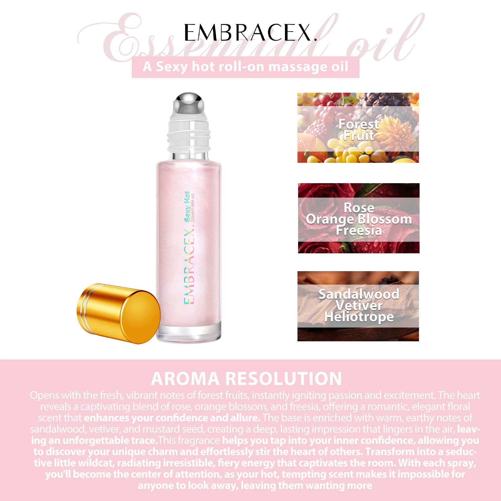 20ml Sexy Hot Fragrance Oils Roll on Fragrance Long Lasting Scent Gift To Friends