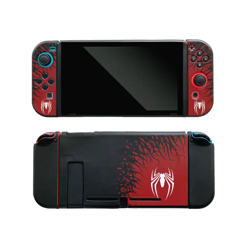 Spider Theme Case For Nintendo Switch Oled Joy Con Controller Shell Kawaii Soft TPU Silicone Protective Cover Accessories