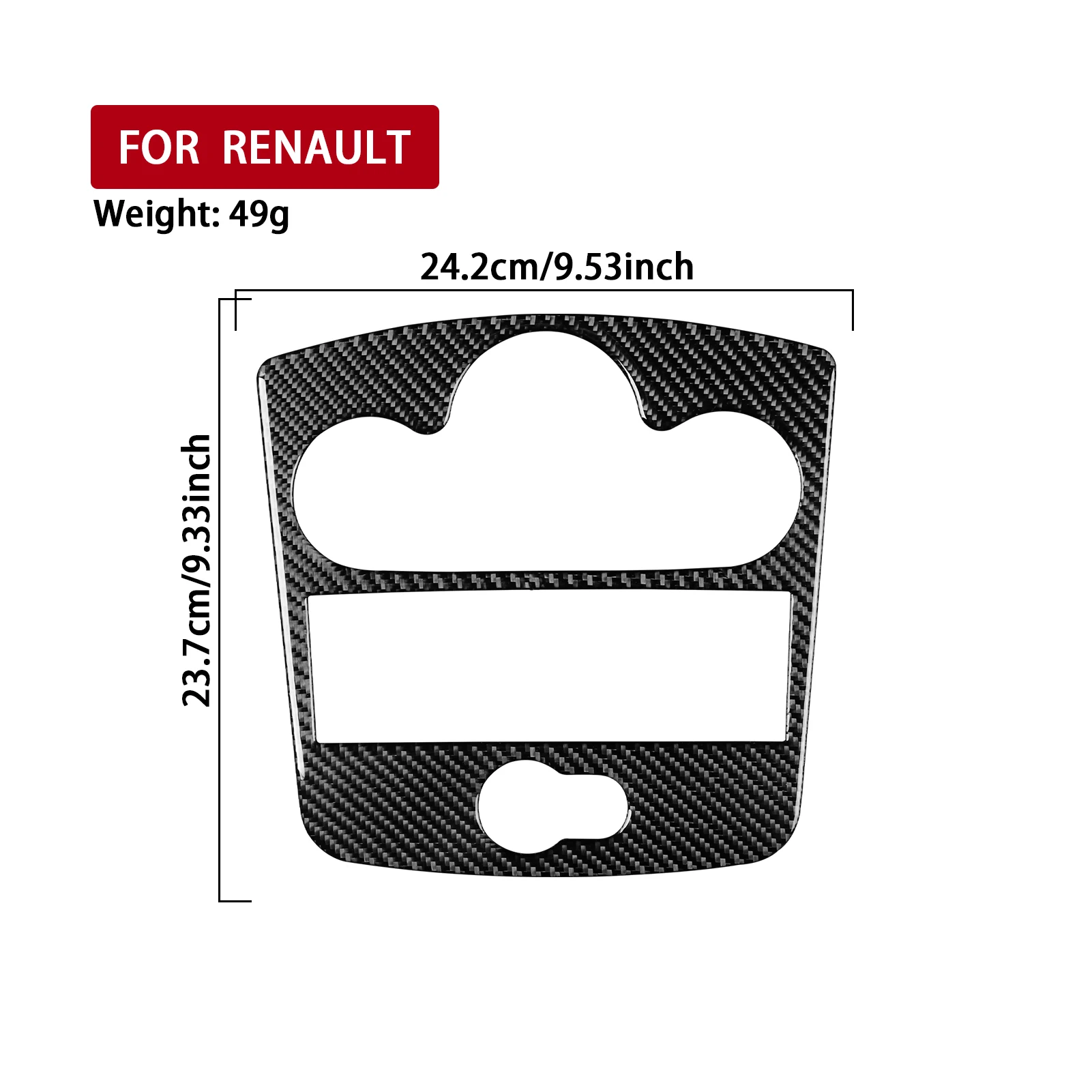 Für Renault Clio 3 2006-2012 Echtcarbon-Aufkleber für das zentrale Klimaanlagen-Bedienfeld, Autozubehör für die Innendekoration.