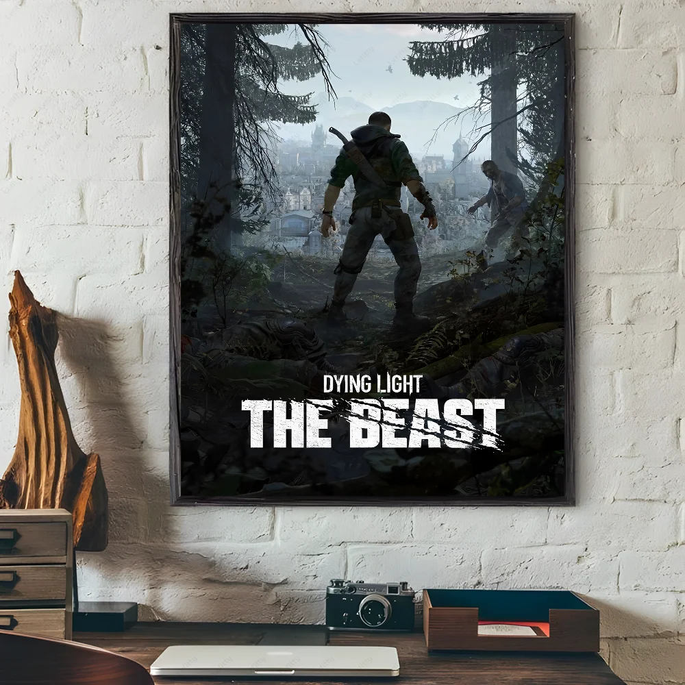 1PC Game D-Dying LightES The Beast Poster Home Living Room Wall Art Garage Room Decor