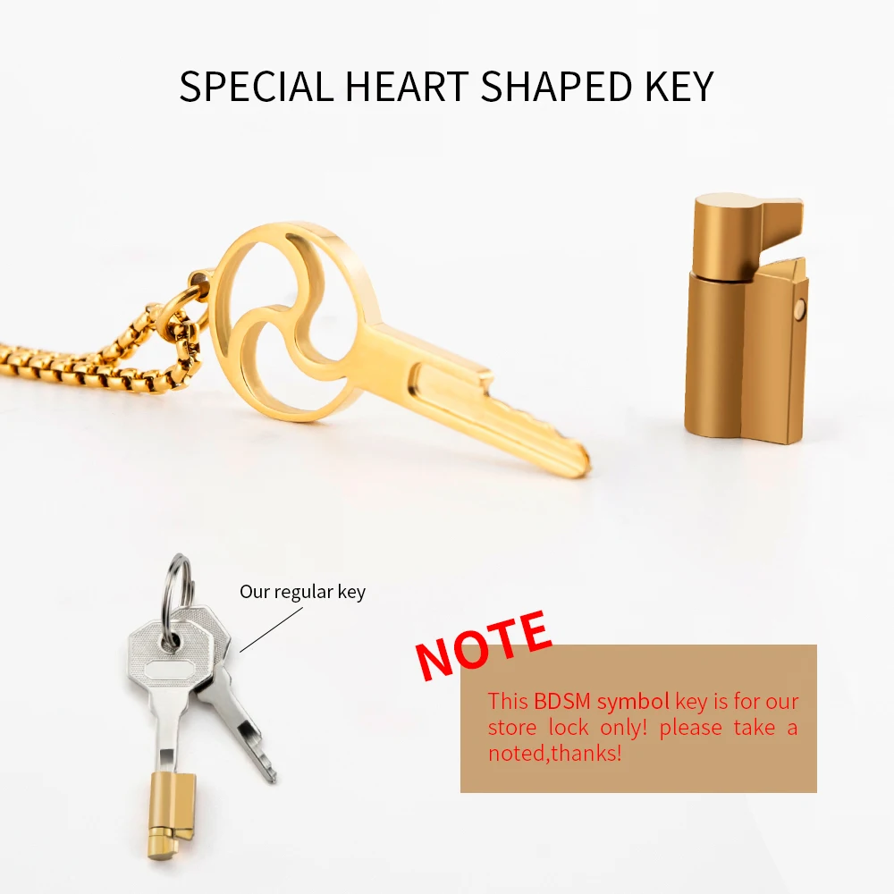 BDSM Shaped Chastity Key Necklace, Fits All Cages in Our Store, Integrated Locks, Key Holder, Sex Toys, Adult Games, Gifts