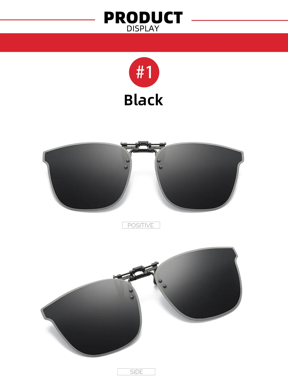 VIVIBEE Große, hochklappbare Sonnenbrille zum Aufstecken, polarisiert, für Herren, klassisch, UV400, photochrome Linse, Sonnenbrille für Damen – Detail 9