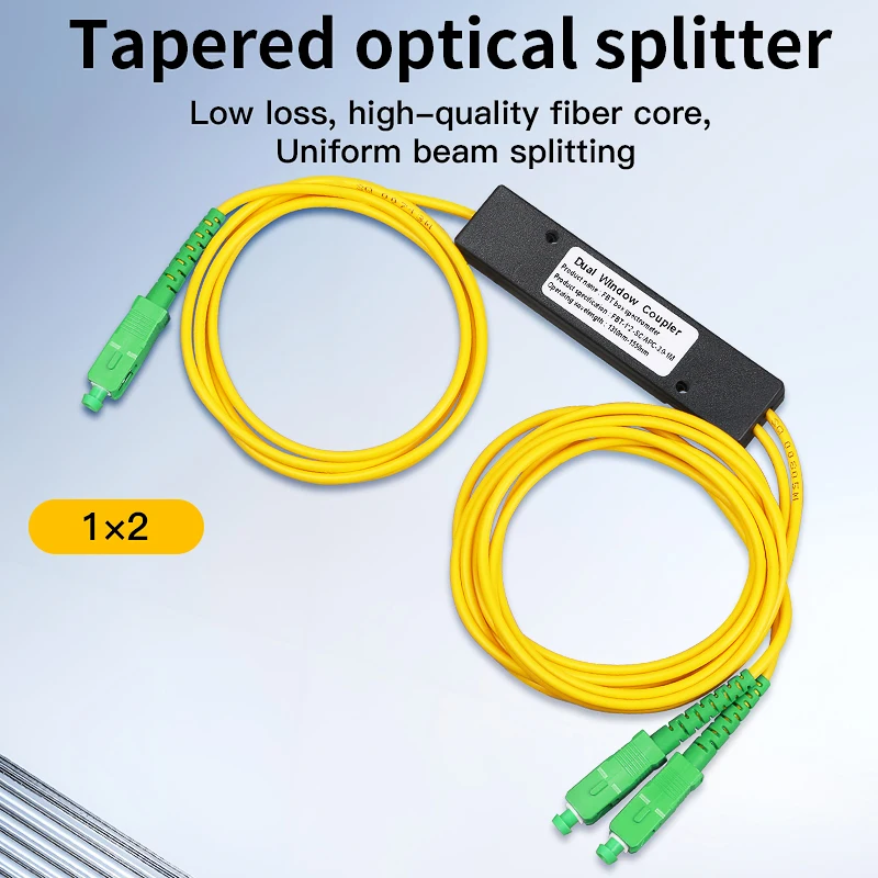 

Optical Fiber Splitter 1X2 PLC Fiber Optic Splitter PCL Taper Type Splitter FTTH Optical Splitter SCAPC/SCUPC/FCUPC(Optional)