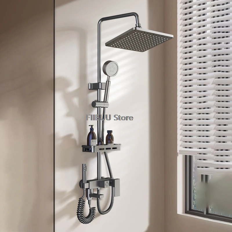 

Wall Mounted Rain Shower System 304 Stainless Steel Shower Set Multi-mode Shower High Pressure Shower Head Bathroom Accessories
