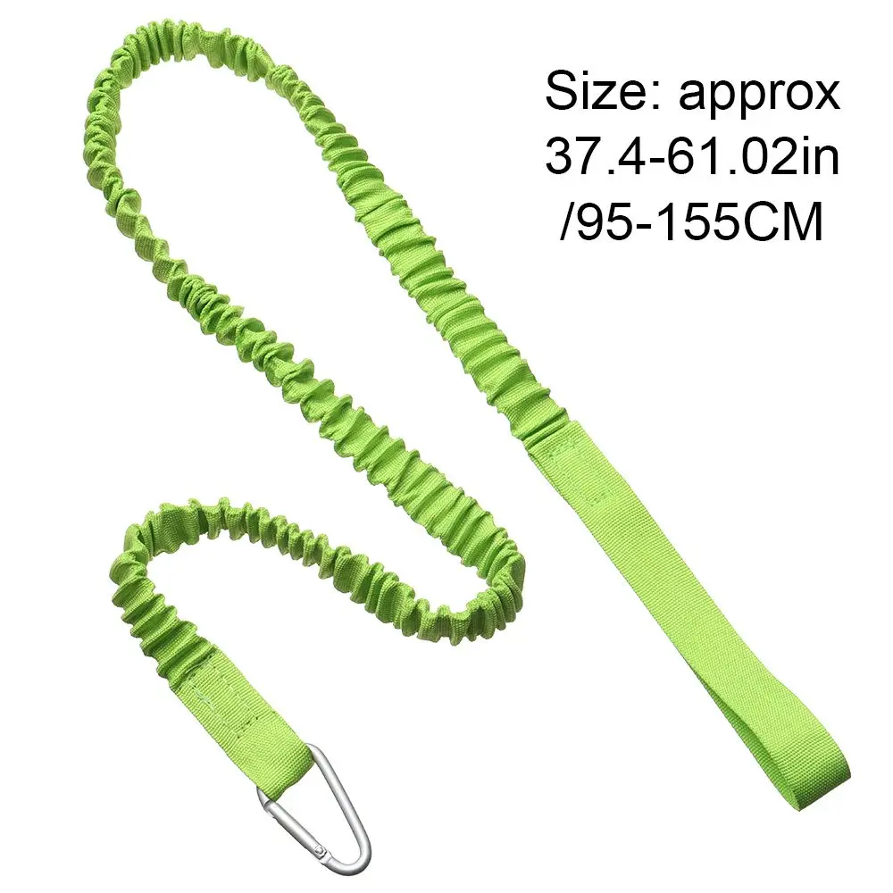 Adjustable Elastic Kayak Canoe Paddle Leash Fishing Rod Leash Safety Rope Carabiner Rowing Boats Accessories - view 6