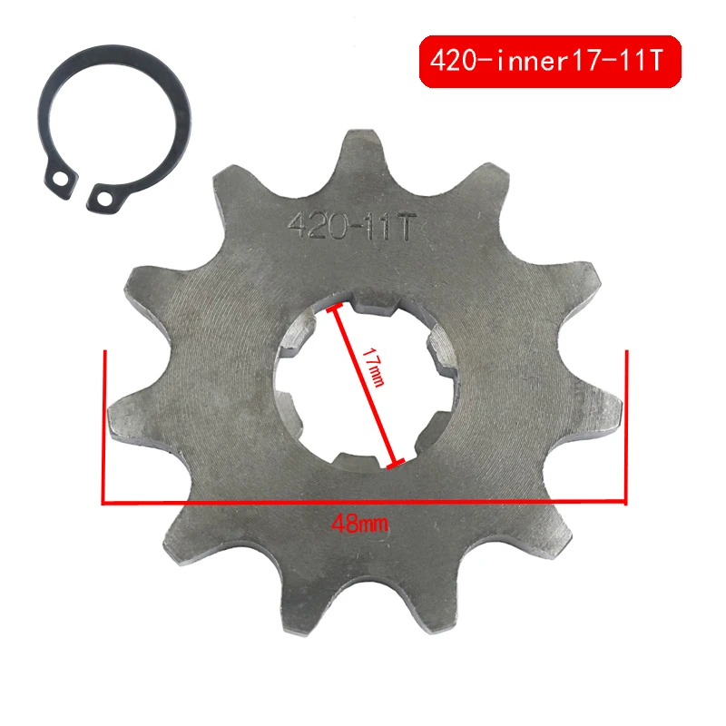 420 10T 11T 12T 13T 14T 15T 16T 17T 18T 19T Tooth 17mm ID Front Engine Sprocket for Motorcycle part Free shipping