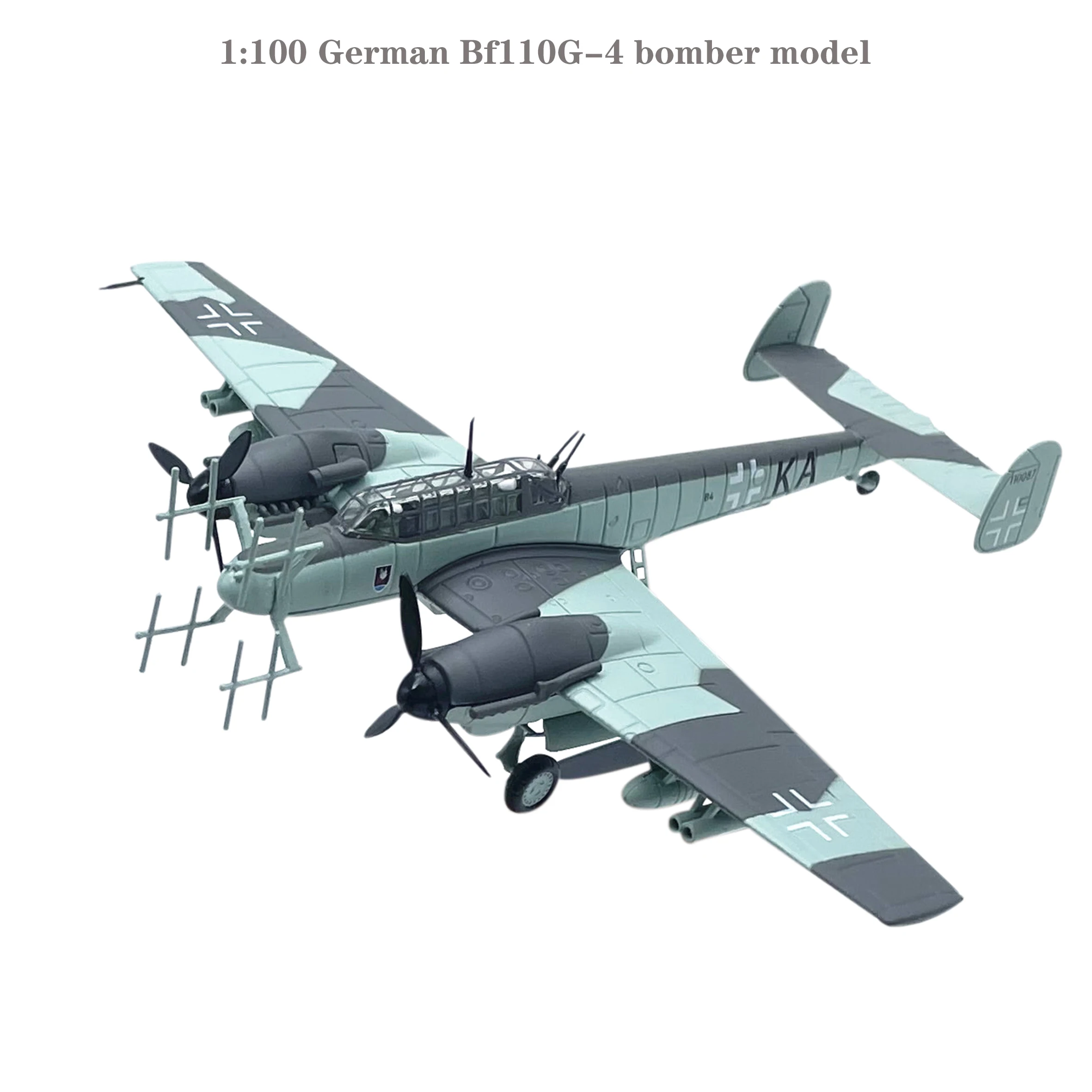 

Fine 1:100 German Bf110G-4 bomber model Semi alloy collection model