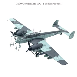 Fine 1:100 German Bf110G-4 bomber model  Semi alloy collection model