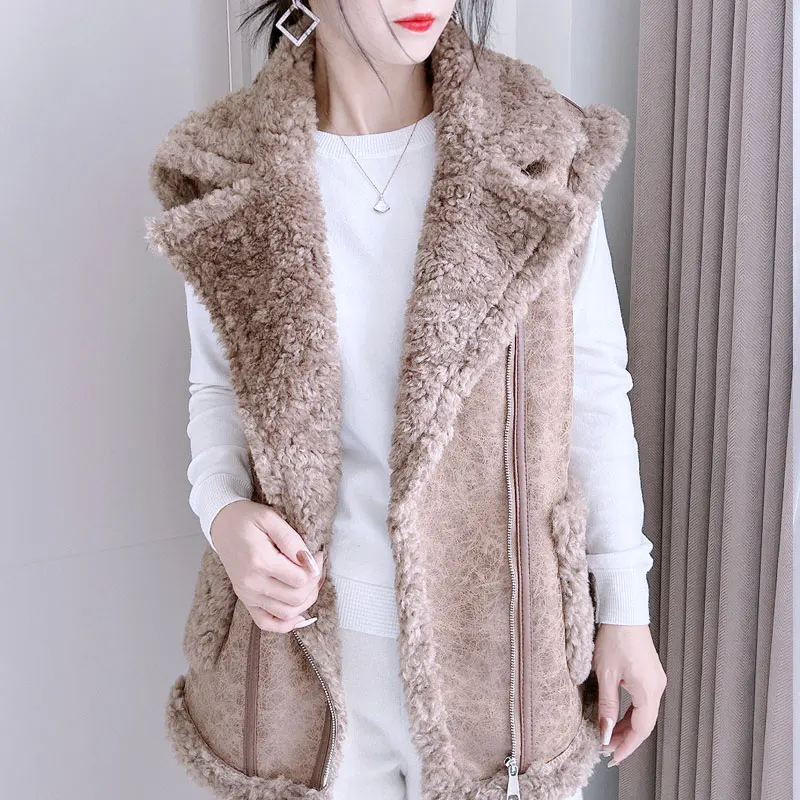 European Station Design Sense Imitation Fur Coat Female Autumn And Winter New Fashion Fur One Foreign Waistcoat Temperament Vest