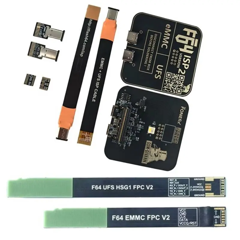 AA84 LAST NEW F64 UFS/EMMC ISP V2 Adapter Set Flash 64 UFS& EMMC ISP V2 FPC Flex Cable For F64 Flash 64 Box