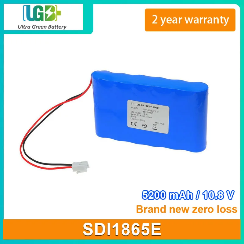 

UGB New battery For Mekics Mtv 1000 SDI1865E ICR18650 bn180219 medical Battery 10.8V 5200mAh