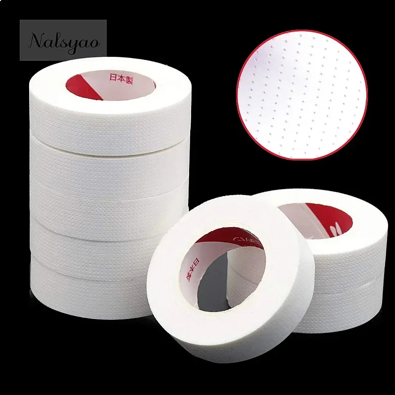 2/3 Rolls Japanese Insulating Tape for Eyelash Extension Lint Free Under Eye Pads Breathable Non-woven Tape Paper Patch