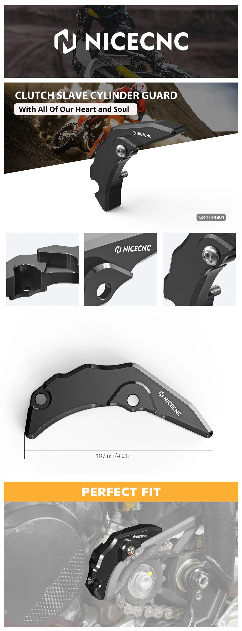 NICECNC Für KTM EXC 300 XCW 250 2024 2025 Kupplungs-Slave-Zylinder-Abdeckung Für Husqvarna TE 300 TE 250 TX 300 GasGas EC 300 EC 250 – Detail 2