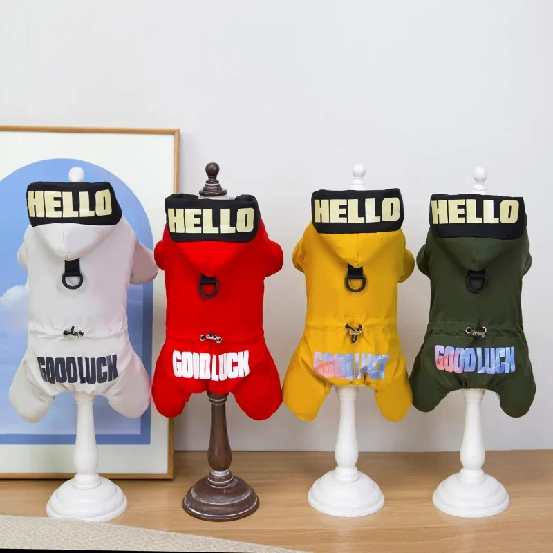 Hooded Winter Warm Thicken Pet Dog Jacket Dog Jumpsuit Clothes For Small Large Dogs Puppy Clothing Cat Coat Supplies Waterproof