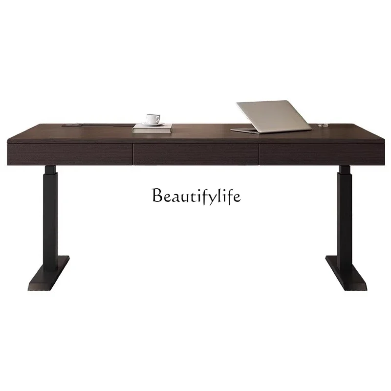 

LJYItalian minimalist intelligent electric lifting desk modern simple dual motor solid wood desk