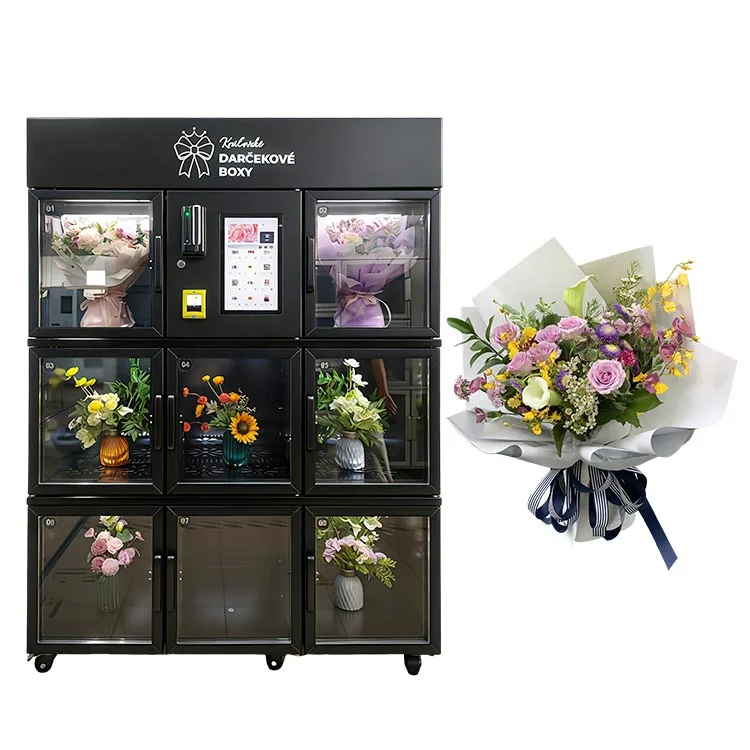 

FOODLINE Customized 10 Space Flower Vending Machine Automatic Cooling Locker for Fresh Cut Bouquet