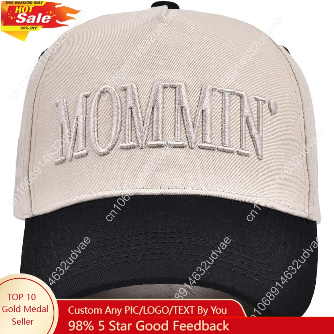 

Women Baseball Cap Mommin Embroidery Letters Adjustable Hat Ponytail Baseball Hat for Casual Daily