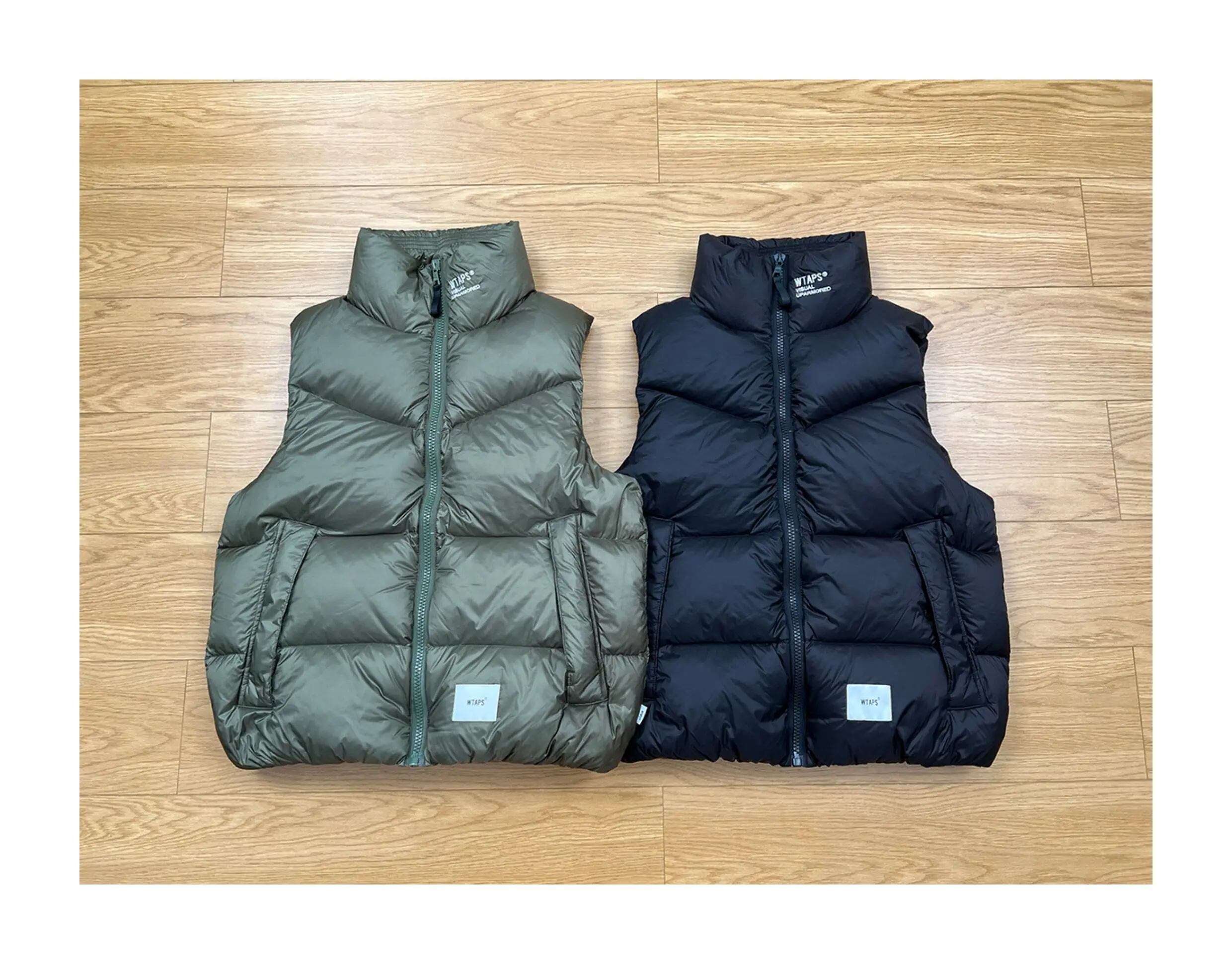 WTAPS VEST 26AW Men Military Style Down Vest Water Resistant Shiny Workwear Sleeveless Jacket Embroidered Casual Outerwear