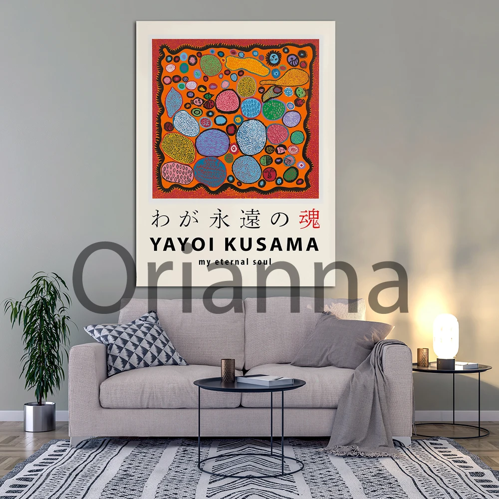 Yayoi Kusama Poster, Infinity Dots,Polka Dots, Pumpkins, Modern Printable Art, Gallery Wall Art, Yayoi Kusama Print Canvas Decor