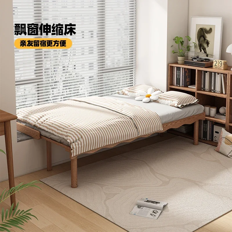 bay window retractable bed 1.2 meters guest second bedroom small apartment folding study overnight bed new window sill