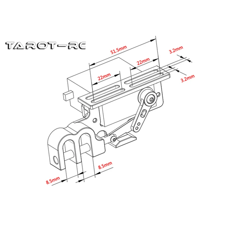 Tarot TL2961-03 Thrower Aerial Dropper Servo Dropper 14KG Double Throw Device Aluminum Switch Dispenser Drone Adapter