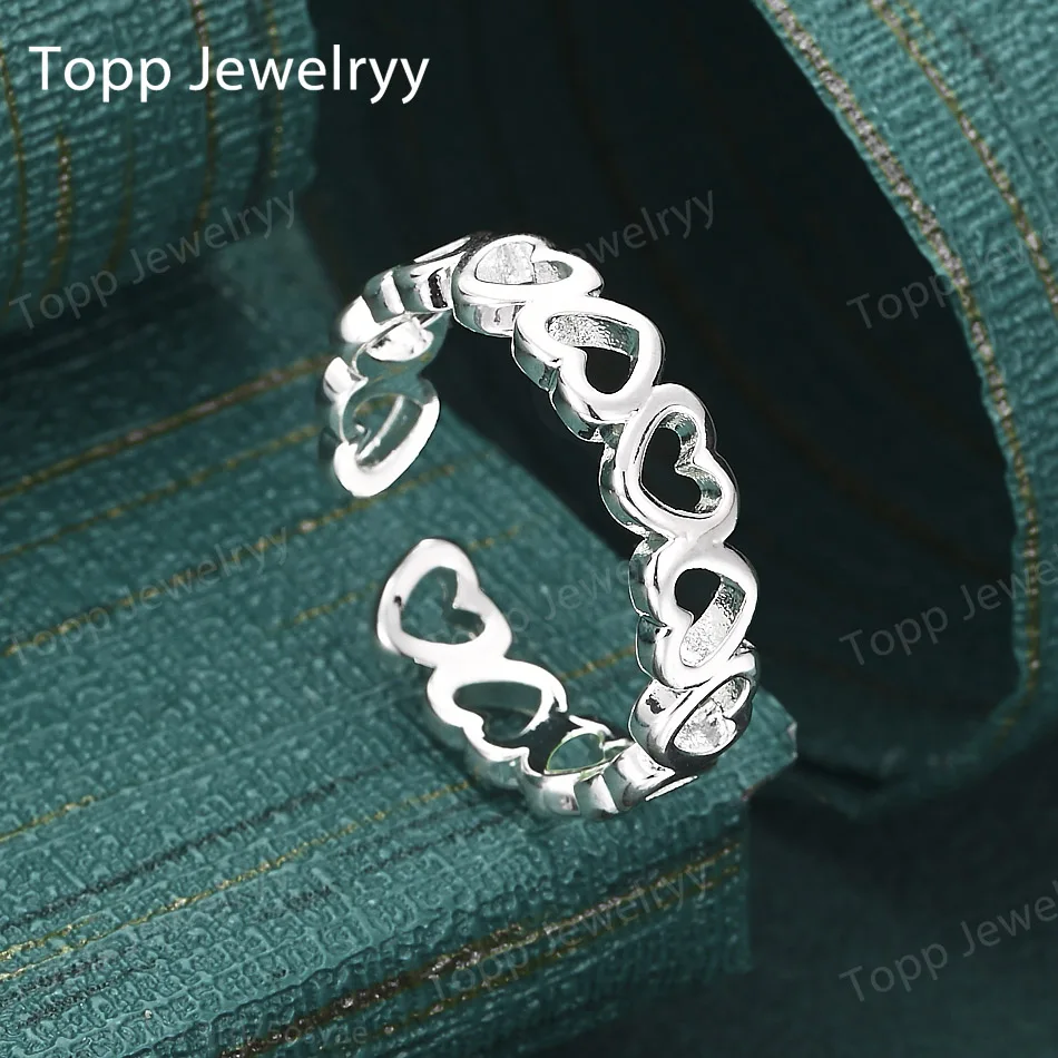 

Очаровательное кольцо с открытым сердечком из стерлингового серебра 925 пробы для женщин, модный свадебный подарок и аксессуар для вечеринок
