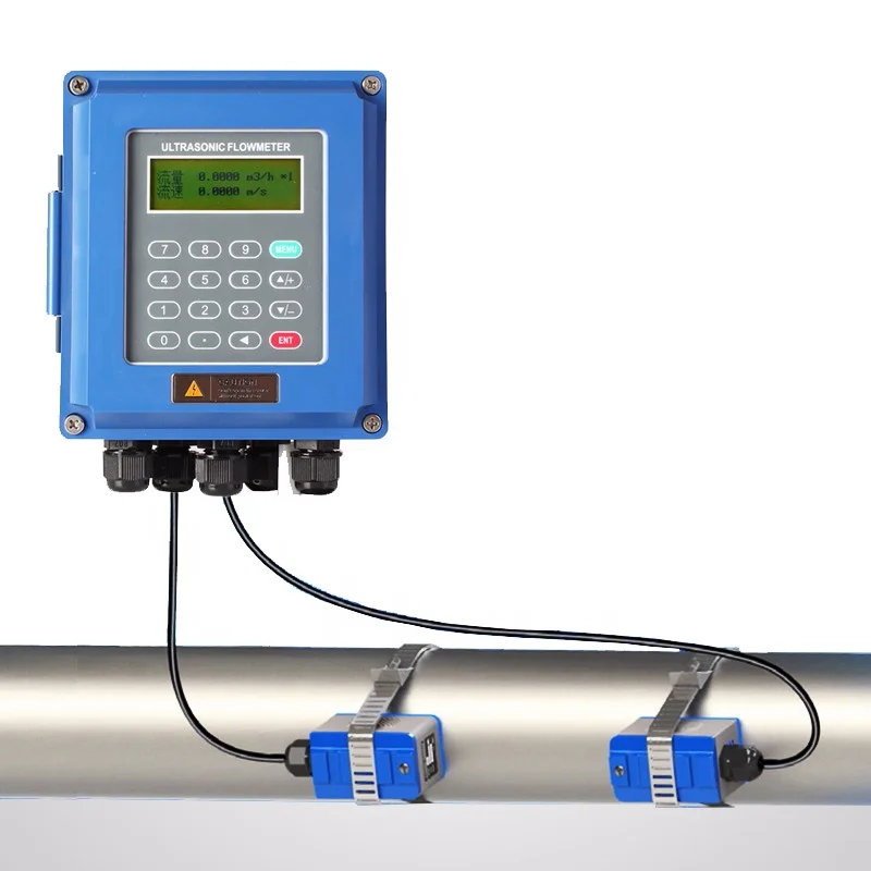 New DN6~DN2000 Portable Wall Mounted Clamp-on Ultrasonic Water Flow Meter