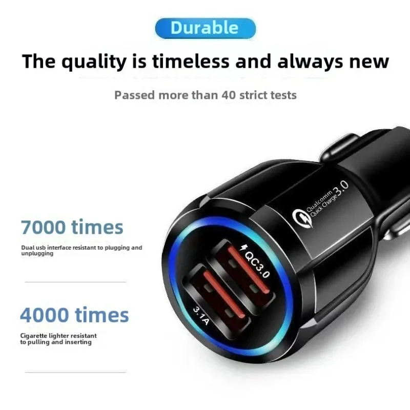 30W Fast Charge Dual USB Cigarette Lighter Car Charger Auto Phone Charger Adapter