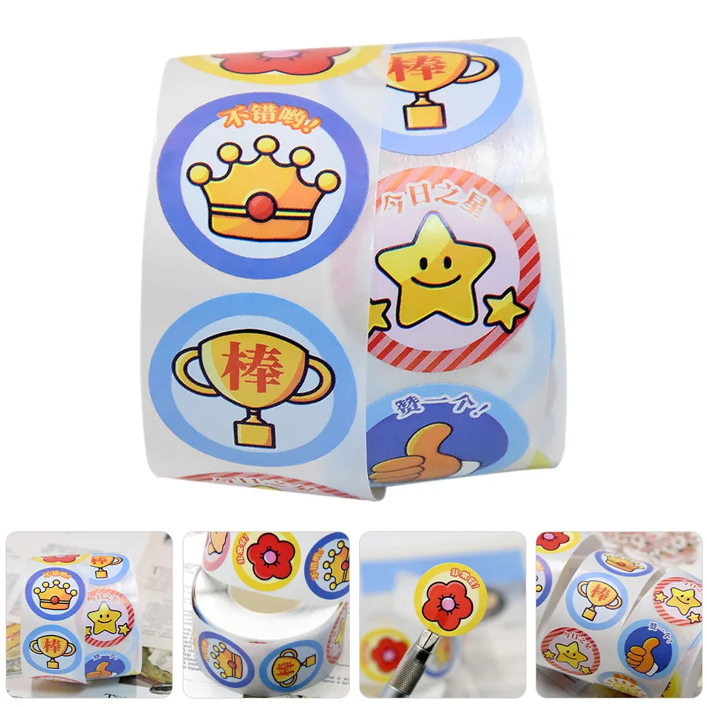 6 rouleaux d'autocollants de récompense motivants pour la maternelle, autocollants d'affirmation positive, fournitures de classe pour les élèves, récompenses
