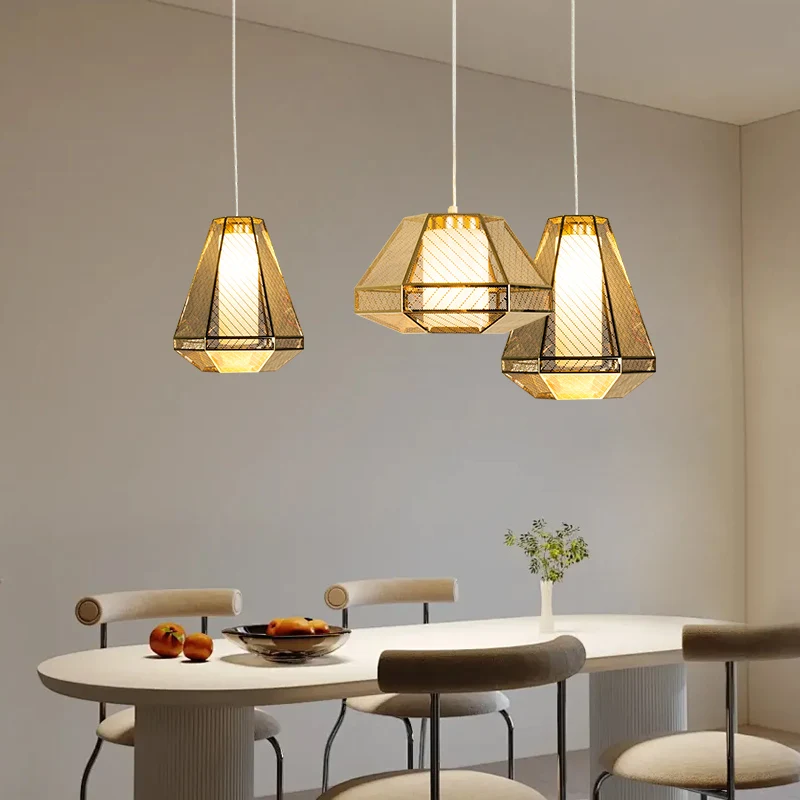 Modern Minimalist Scandinavian Restaurant Single-Head Pendant Lamp for Bedroom Bedside Unique Bar Counter Seat Lighting