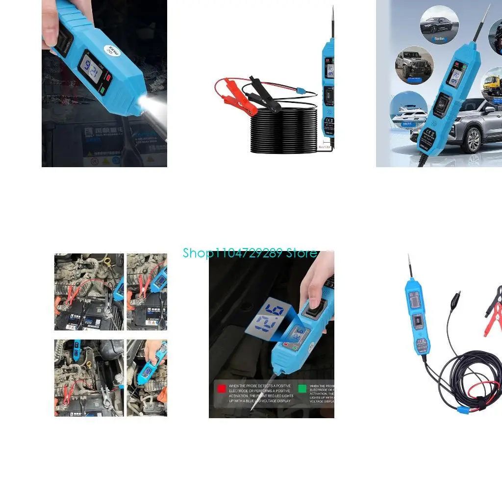 

D8KE Efficient Electric Circuit Tester Accurate Auto Electrical Tester 3.5~36V Easily Identify Fix Vehicle Electrical Faults