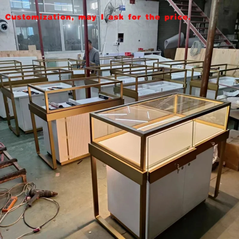 

custom.Luxury Jewelry Store/shop Interior Design Jewelry Glass showcase Display Cabinet Jewelry Necklace Earrings
