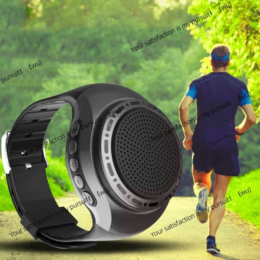 New U6 watch Bluetooth speaker, with FM radio, portable outdoor sports running wearable mini speaker, wireless subwoofer
