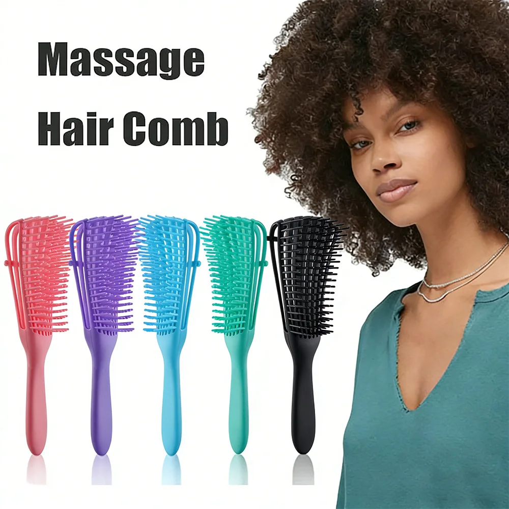 Cepillo Desenredante para Cabello, Cepillo de Masaje para el Cuero Cabelludo, Cepillo Desenredante para Cabello Rizado y Grueso, Cepillo Tipo Pulpo para Mujeres y Hombres, para Salón de Belleza