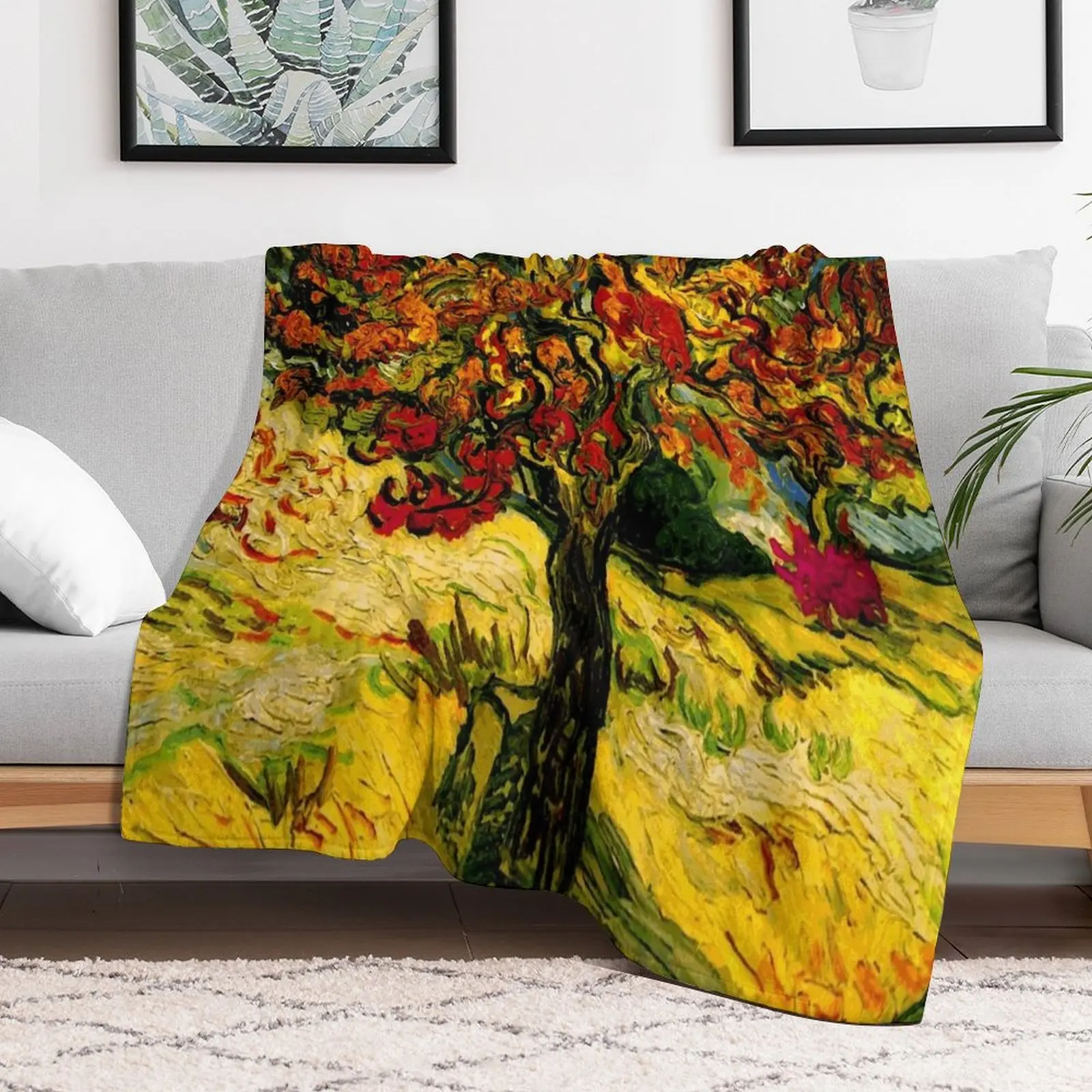 

Van Gogh Mulberry Tree Print Throw Blanket Blankets For Baby blankets ands for sofa bed plaid Blankets