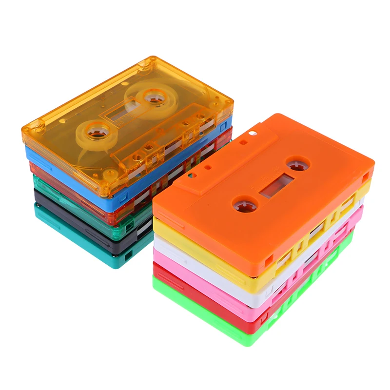 1Pc Color Blank Tape Case Audio Magnetic Tape Case Audio Recording Cassette Tape Shell Dust Box