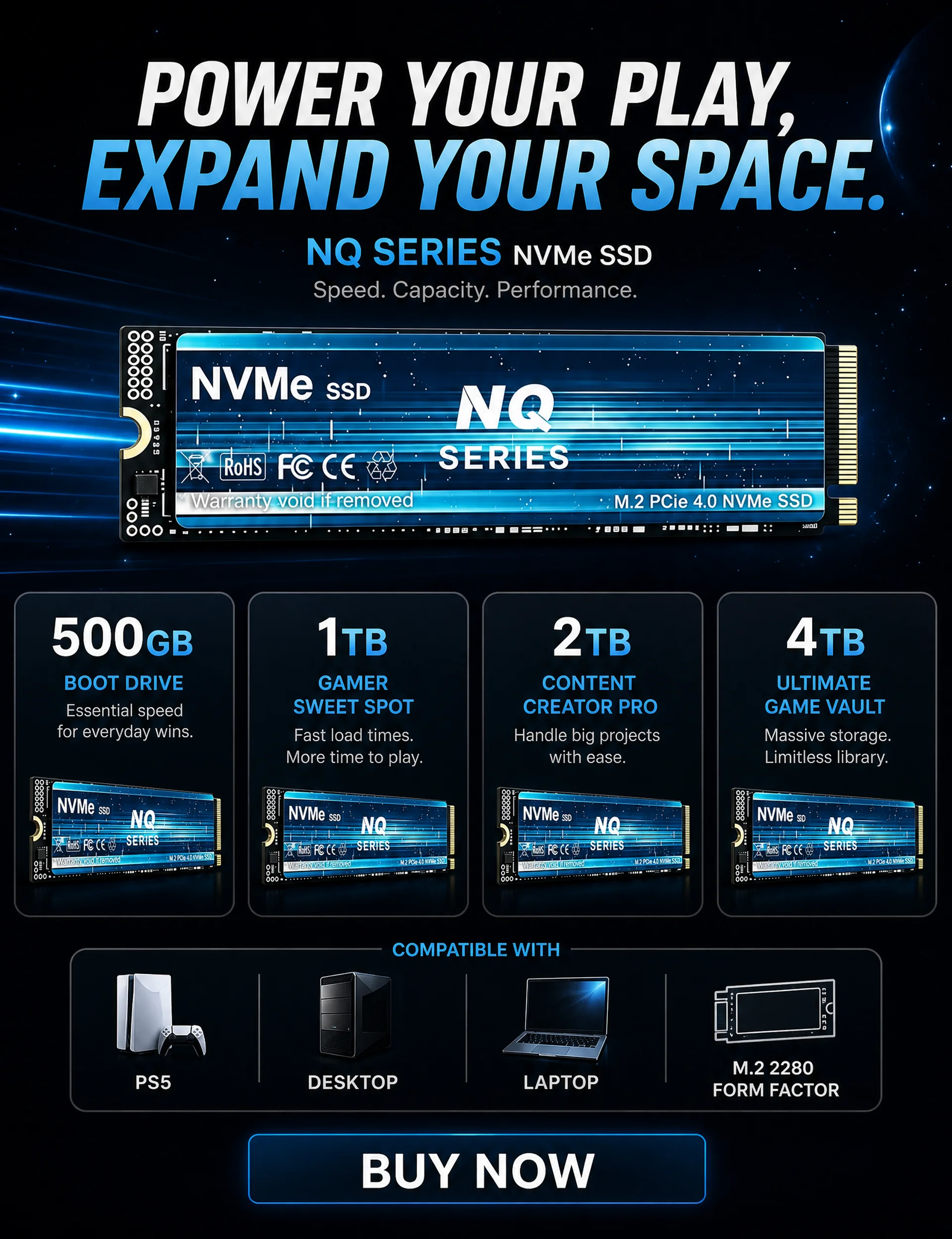 سلسلة NQ PCIe 4.0 NVMe M.2 SSD - مراجعة M.2 Nvme 4Tb Pcie 4.0 Ssd وسعره