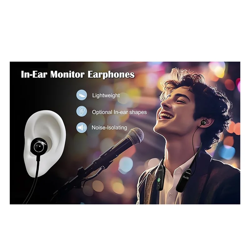 Well Made-Earphone Transmitter Receiver RW-22 5.8Ghz+2.4GHZ Dual-Band Wireless System For Live Performances Studio Recording Sem