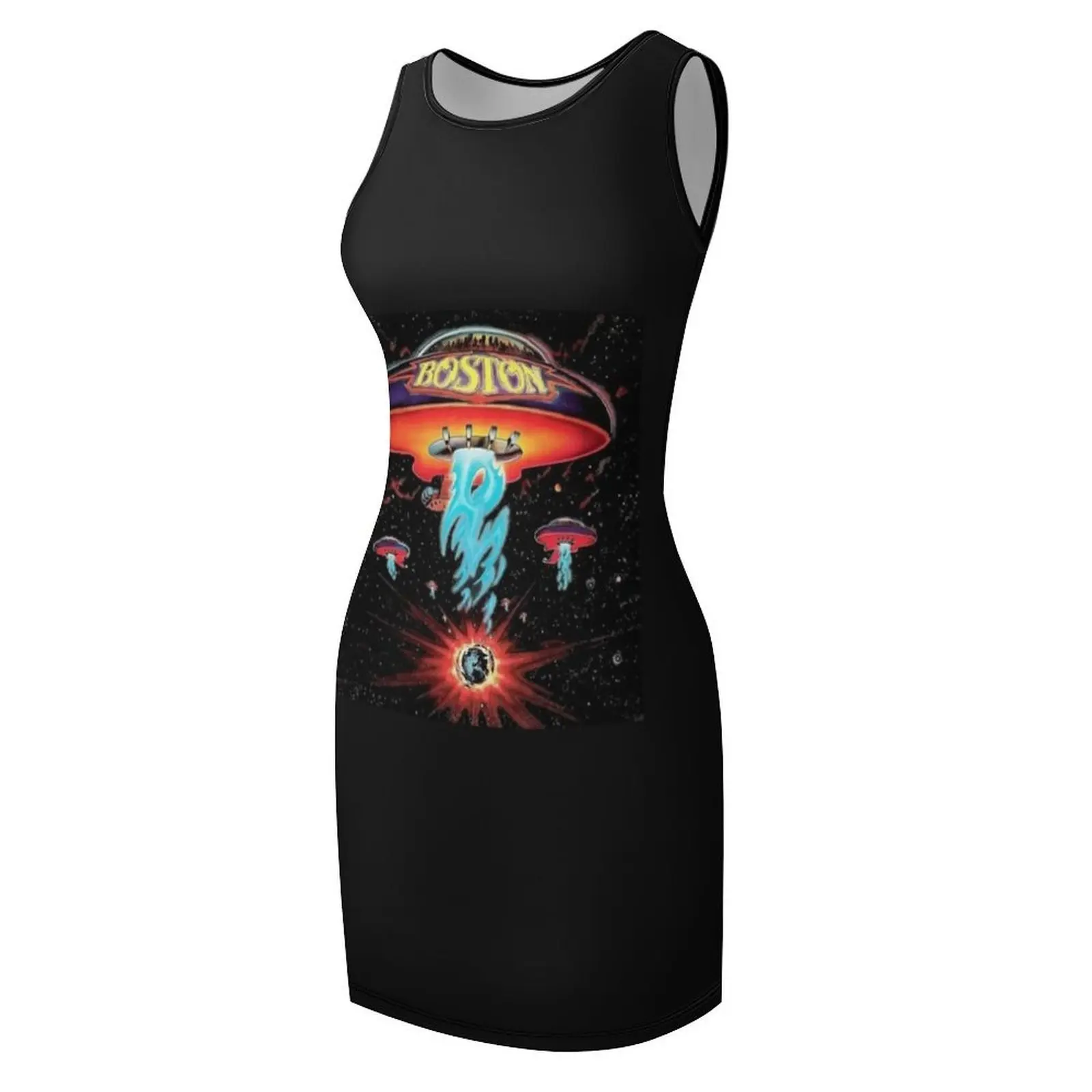 La mejor camiseta clásica Boston, vestido veraniego sin mangas, vestidos elegantes para mujer, vestidos en oferta para fiesta de graduación