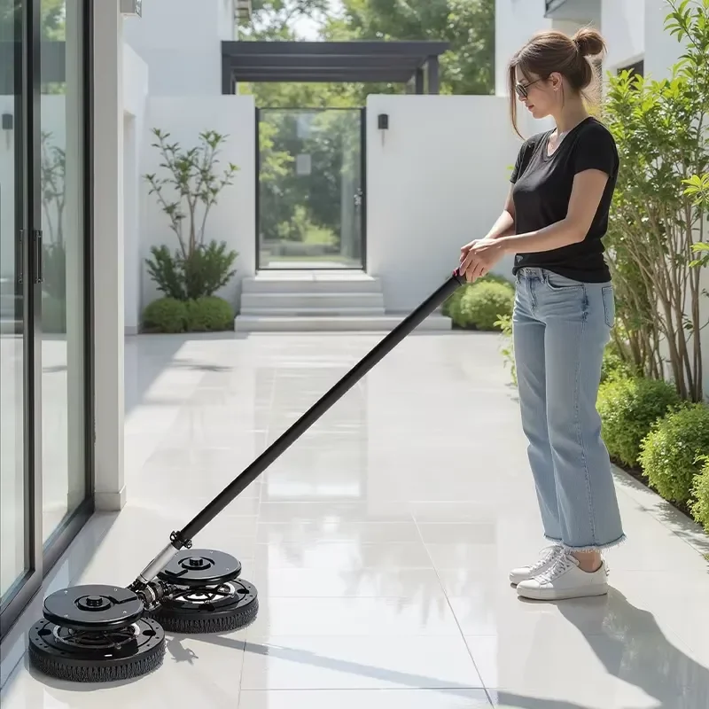Latest Non Electric Safe Efficient Double Brush Solar Panel Cleaner Wireless Hydro Photovoltaic Cleaning Tool